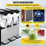 VEVOR 110V Slushy Machine 30L Triple Bowl Margarita Frozen Drink Maker 800W Automatic Clean Day and Night Modes for Supermarkets Cafes Restaurants Snack Bars Commercial Use