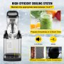VEVOR Slushie Machine 2 in 1 Commercial Slushy Machine 6L Temperature -10℃ to 5℃ Soft Ice Cream Maker 450W LED Display Automatic Clean Preservation Function for Supermarkets Cafes Restaurants Bars