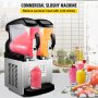 VEVOR Slush Frozen Drink Machine, 6LX2 Tanks, 1300W Commercial Margarita Maker with 14°F to 41°F Temperature Preservation, Automatic Clean Four Selectable Modes for Cafes Restaurants, Black