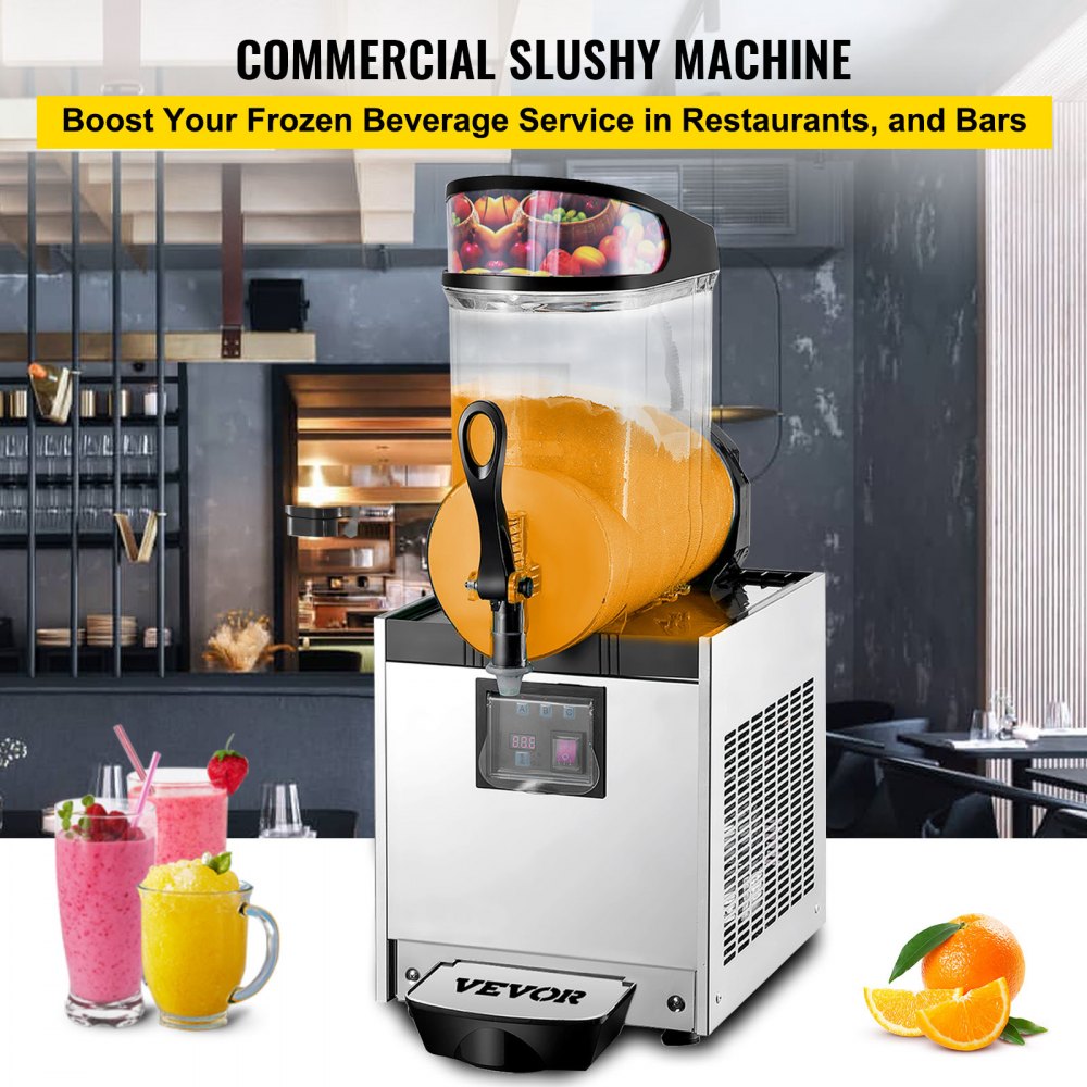 Slushy Machine Daiquiri Machine Commercial 12L Frozen Drink Slush Machine 1 Tank