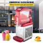 VEVOR Slush Frozen Drink Machine, 6LX1 Tank, 450W Commercial Margarita Maker with 14°F to 41°F Temperature Preservation, Automatic Clean Four Selectable Modes for Cafes Restaurants, Red