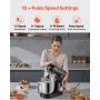 Stand Mixer 4.4 QT+5.3 QT Electric Dough Mixer 450W 10 + P Speeds Food Mixer