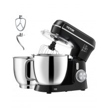 VEVOR Stand Mixer 4.4 QT+5.3 QT Electric Dough Mixer 450W 10 + P Speeds Control