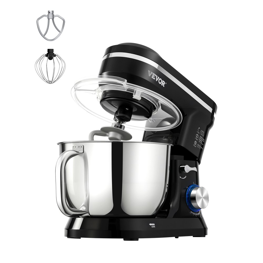 Stand Mixer 5.1 QT Electric Dough Mixer 380W 10 + P Speeds Kitchen Food Beater