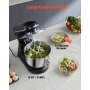 Stand Mixer 6 QT Electric Dough Mixer 660W 6 + P Speeds Kitchen Food Beater