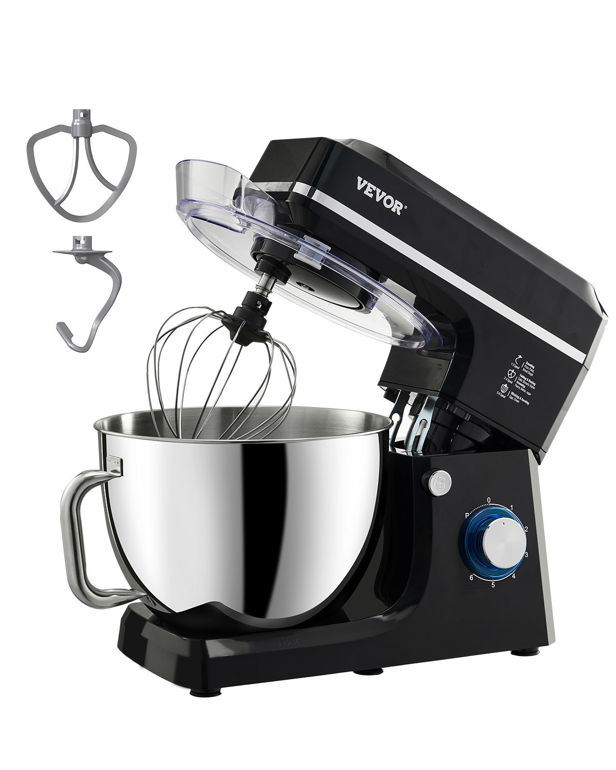 Stand Mixer 8.3 QT Electric Dough Mixer 660W 6 + P Speeds Kitchen Food Beater Stand Mixer 8.3 QT Electric Dough Mixer 660W 6 + P Speeds Kitchen Food Beater