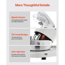 Stand Mixer 5.9 QT Electric Dough Mixer 660W 6 + P Speeds Kitchen Food Beater