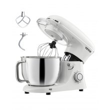 VEVOR Stand Mixer 5.9 QT Electric Dough Mixer 660W 6 + P Speeds Food Beater