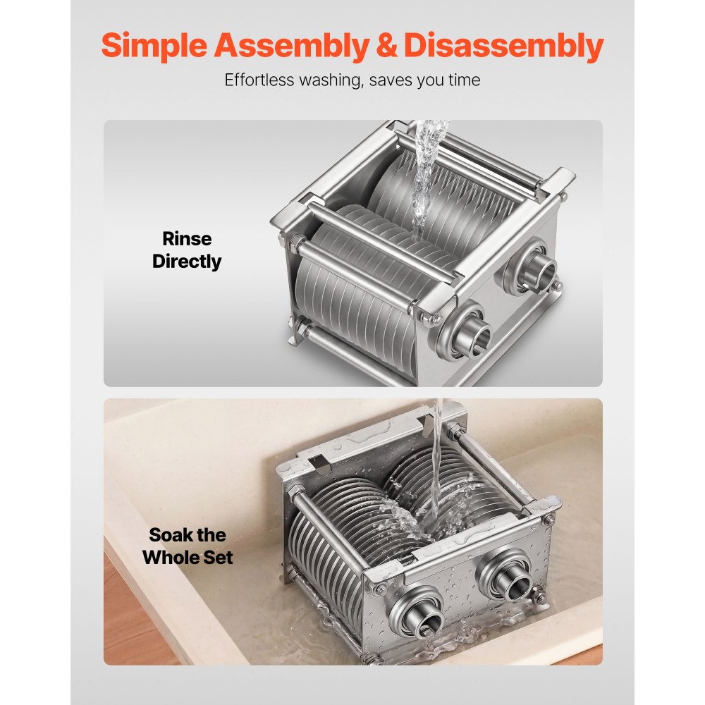 VEVOR Meat Cutter Machine Blade, 7 mm Replacement Commercial Blade for Model 90 Food Slicer, Stainless Steel, for Boneless Meat, Soft Vegetables