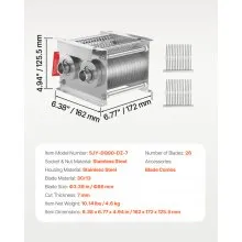 Meat Cutter Machine Blade 7 mm Stainless Steel Blade for SJY-DQ90 Meat Slider