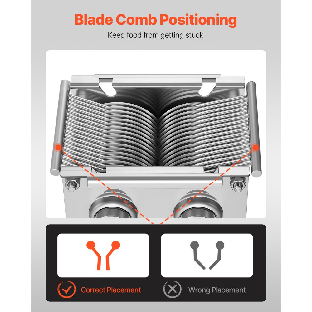 VEVOR Meat Cutter Machine Blade, 5 mm Replacement Commercial Blade for Model 90 Food Slicer, Stainless Steel, for Boneless Meat, Soft Vegetables