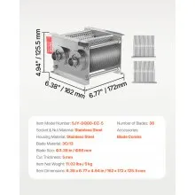 Meat Cutter Machine Blade 5 mm Stainless Steel Blade for SJY-DQ90 Meat Slider