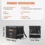 VEVOR Fireproof Document Box, Fireproof Document Bag with Lock 2000℉, Fireproof and Waterproof File Box 17.72x5.51x12.4 inch with Zipper & Handle, for Money, Documents, Jewelry and Passport