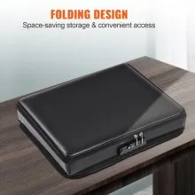 VEVOR Fireproof Document Box, Fireproof Document Bag with Lock 2000℉, Fireproof and Waterproof File Box 450x140x315 mm with Zipper & Handle, for Money, Documents, Jewelry and Passport