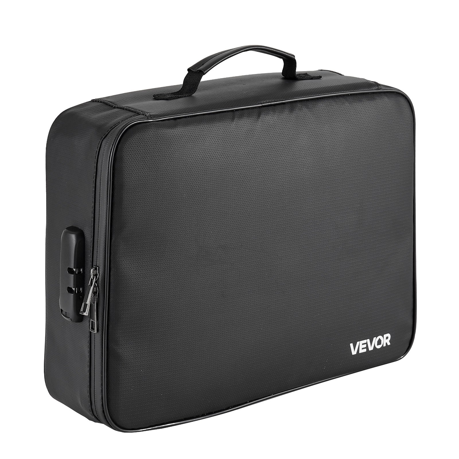 VEVOR Fireproof Document Box, 1832 ℉ Heat Insulated Fireproof & Waterproof Box with Lock, Portable Multi-Layer Home Office Travel File Storage Organizer, for Passports, Important Documents, Files