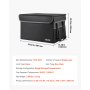 VEVOR Fireproof Document Box, 1832 ℉ Heat Insulated Fireproof & Waterproof Box, Space-Saving and Foldable Design, Portable Home Office Travel File Organizer, for Passports, Important Documents, Files