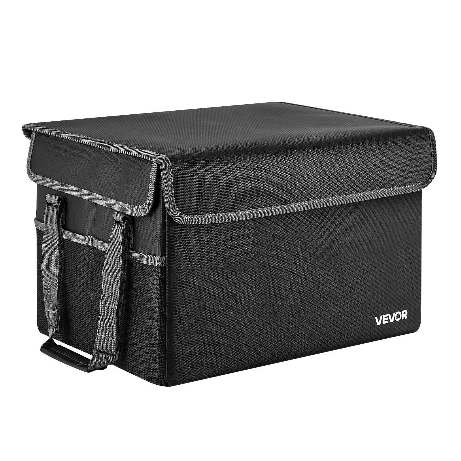 VEVOR Fireproof Document Box, 1000 ℃ Heat Insulated Fireproof & Waterproof Box, Space-Saving and Foldable Design, Portable Home Office Travel File Organizer, for Passports, Important Documents, Files