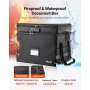VEVOR Fireproof Document Box, 1000 ℃ Heat Insulated Fireproof & Waterproof Box with Lock, Portable Two-Layer File Storage Organizer Home Office Travel Use, for Passports, Important Documents, Files