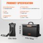 VEVOR Fireproof Document Box, Fireproof Document Bag with 2000℉, 3-layer Folding Fireproof and Waterproof File Box 15.35x12.4x13.98 inch with Zipper, for Money, Documents, Jewelry and Passport