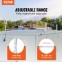 VEVOR Porte-échelle de toit pour van, 2 barres en alliage d'aluminium, porte-échelle de toit pour fourgon, capacité de 400 lb, gouttière, longueur réglable de 51,2" à 81,1", porte-échelle de fourgon, cargo, remorque