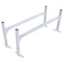 VEVOR Van Roof Ladder Rack, 2 Bars Aluminum Alloy Roof Ladder Racks, 181 kg Capacity Rain-Gutter Van Roof Rack, Adjustable Length 1300-2060 mm, Van Ladder Rack for Van, Cargo, Trailer