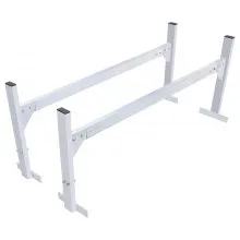 VEVOR Van Roof Ladder Rack, 2 Bars Aluminum Alloy Roof Ladder Racks, 181 kg Capacity Rain-Gutter Van Roof Rack, Adjustable Length 1300-2060 mm, Van Ladder Rack for Van, Cargo, Trailer