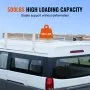 VEVOR Van Roof Ladder Rack, 2 Bar Alloy Steel Ladder Racks, Adjustable from 47.2"-78.7", 500 lbs Capacity, Roof Rack Compatible with Full-size Vans with Rain Gutter, Chevrolet Express, GMC Savana, etc