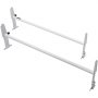 VEVOR van roof ladder rack with two sturdy white crossbars designed for secure and efficient storage.