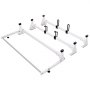 VEVOR Trailer Ladder Rack, 54" 3 Crossbars Ladder Roof Rack, Heavy-duty Steel Van Roof Rack, 800 lbs Capacity Van Ladder Rack with Cargo Roller and Straps, Fit for Ford Transit 150 250 350, 2015-2022