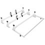 VEVOR Trailer Ladder Rack, 54" 3 Crossbars Ladder Roof Rack, Heavy-duty Steel Van Roof Rack, 800 lbs Capacity Van Ladder Rack with Cargo Roller and Straps, Fit for Ford Transit 150 250 350, 2015-2022