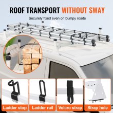 VEVOR Trailer Ladder Rack Van Roof Rack for Ford Transit 150, 250, 350, 2015-2022