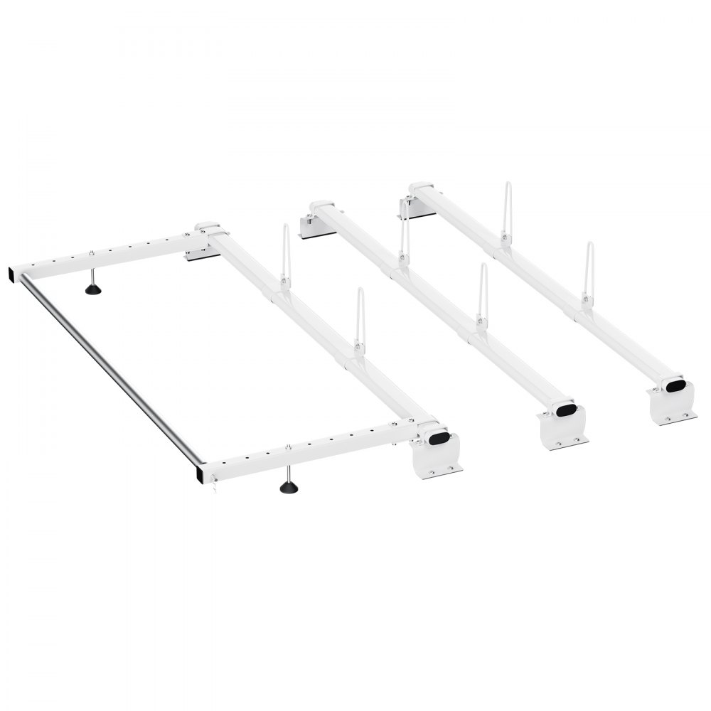 VEVOR Trailer Ladder Rack, 56" 3 Crossbars Ladder Roof Rack, Heavy-duty Steel Van Roof Ladder Rack, 90 kg Capacity Each Bar Van Ladder Rack with Cargo Roller, Fit for Ford Transit Custom 2013-2024