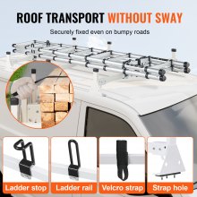 VEVOR Trailer Ladder Rack Van Roof Rack for Ford Transit 150, 250, 350, 2015-2022