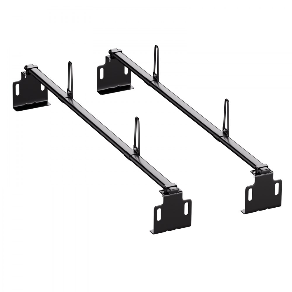 VEVOR Trailer Ladder Rack, 60" 2 Crossbars Ladder Roof Rack, Heavy-duty Steel Van Roof Ladder Rack, 500 lbs Capacity Van Ladder Rack, Fit for Universal Truck Roofs