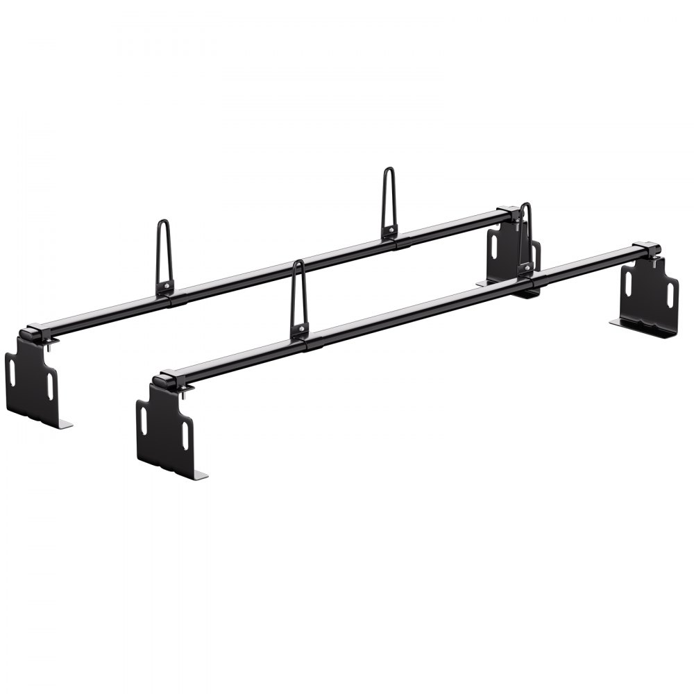 VEVOR Trailer Ladder Rack, 60" 2 Crossbars Ladder Roof Rack, Heavy-duty Steel Van Roof Ladder Rack, 500 lbs Capacity Van Ladder Rack, Fit for Universal Truck Roofs
