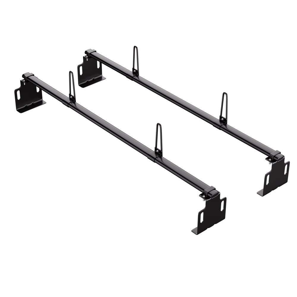VEVOR Trailer Ladder Rack, 60" 2 Crossbars Ladder Roof Rack, Heavy-duty Steel Van Roof Ladder Rack, 500 lbs Capacity Van Ladder Rack, Fit for Universal Truck Roofs