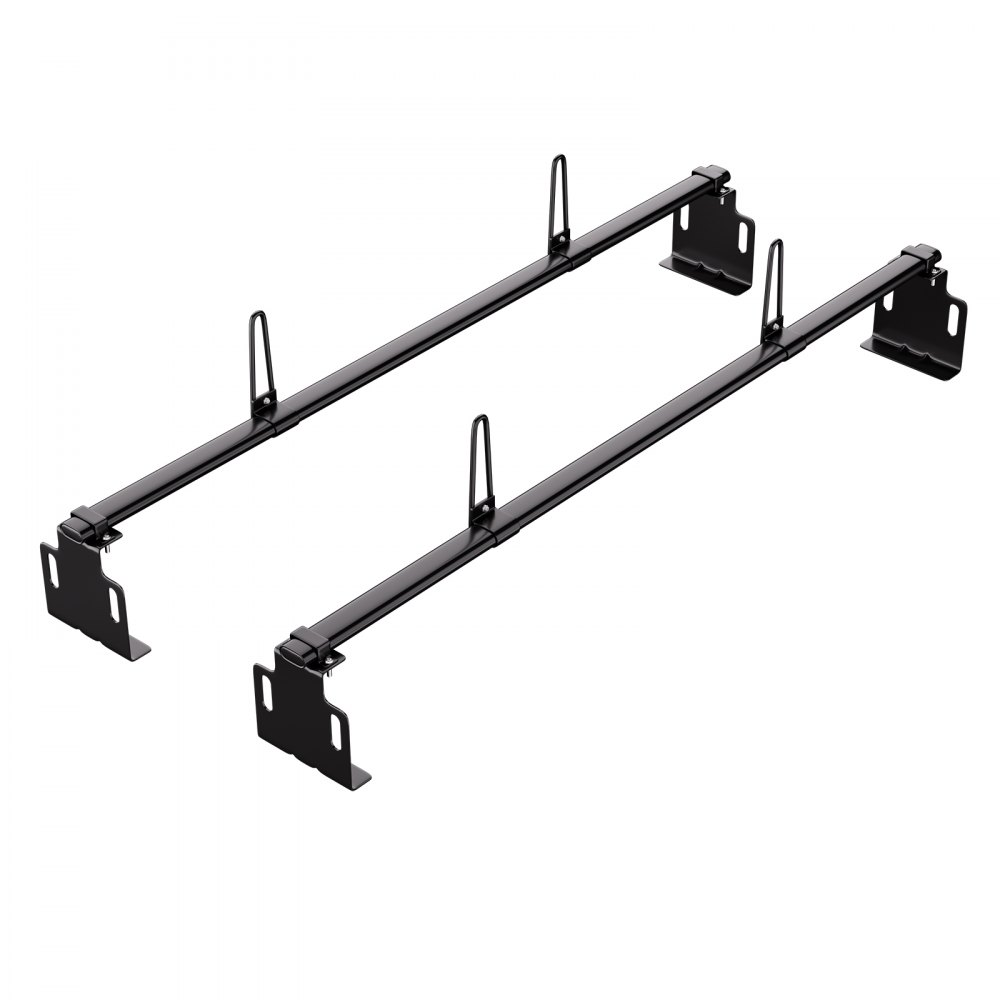 VEVOR Trailer Ladder Rack, 60" 2 Crossbars Ladder Roof Rack, Heavy-duty Steel Van Roof Ladder Rack, 500 lbs Capacity Van Ladder Rack, Fit for Universal Truck Roofs