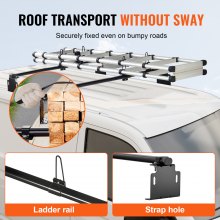 VEVOR Trailer Ladder Rack Van Roof Ladder Rack for Universal Truck Roofs