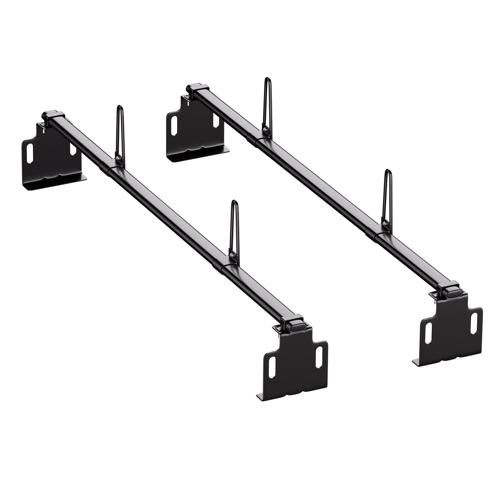 VEVOR Trailer Ladder Rack, 60" 2 Crossbars Ladder Roof Rack, Heavy-duty Steel Van Roof Ladder Rack, 500 lbs Capacity Van Ladder Rack, Fit for Universal Truck Roofs
