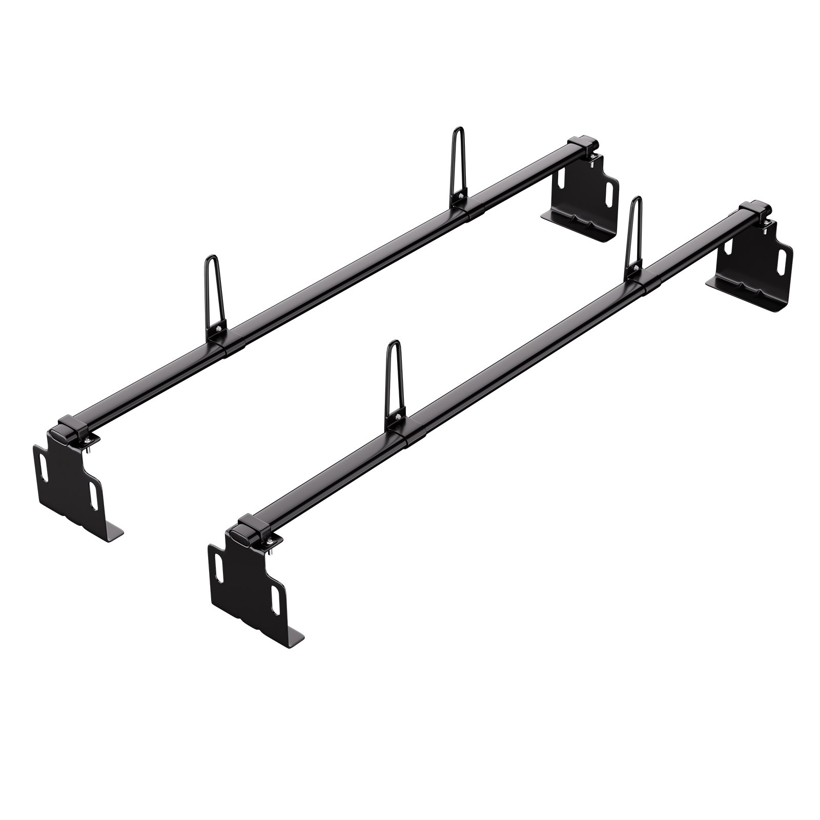 VEVOR Trailer Ladder Rack, 60" 2 Crossbars Ladder Roof Rack, Heavy-duty Steel Van Roof Ladder Rack, 500 lbs Capacity Van Ladder Rack, Fit for Universal Truck Roofs