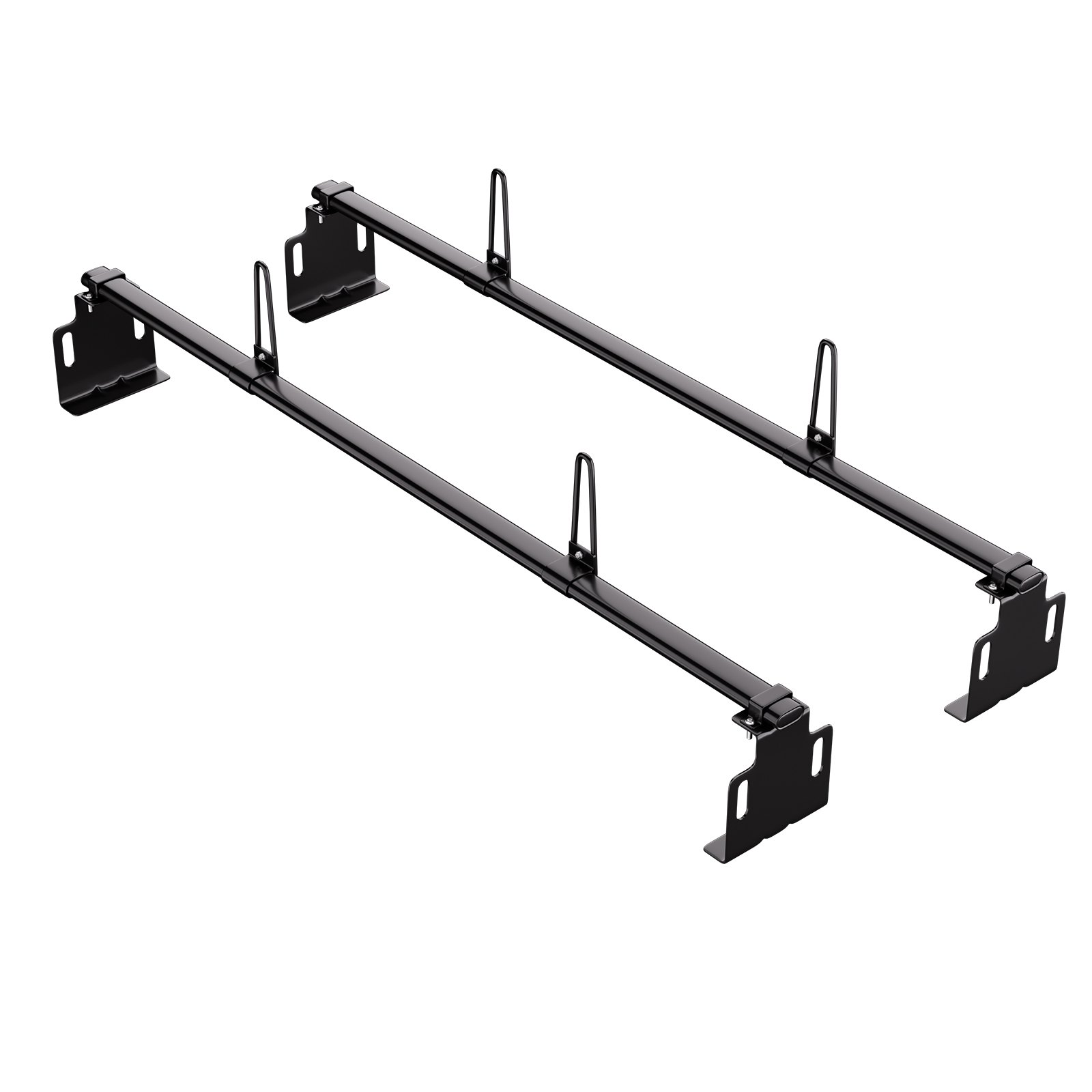 VEVOR Trailer Ladder Rack, 60" 2 Crossbars Ladder Roof Rack, Heavy-duty Steel Van Roof Ladder Rack, 500 lbs Capacity Van Ladder Rack, Fit for Universal Truck Roofs