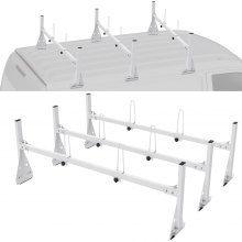 VEVOR Trailer Ladder Rack Van Roof Ladder Rack 600 lbs 56.7-63 inch Adjustable