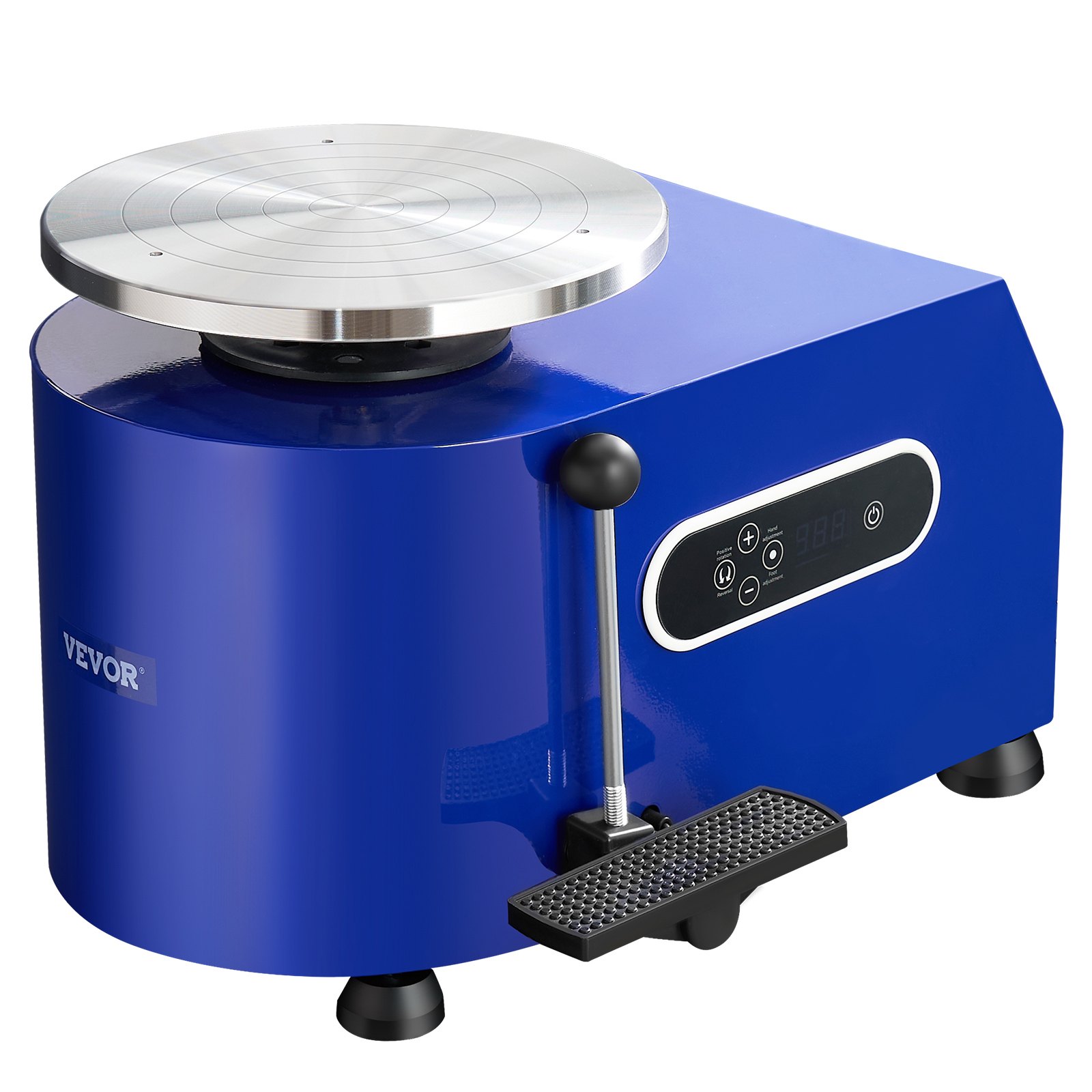 VEVOR Pottery Wheel, 450W, 11 in Clay Wheel Forming Machine, 60-300 RPM Adjustable Speed with Handle and Pedal Control, ABS Detachable Basin, Accessory Kit for Adults and Beginners Craft DIY, Blue