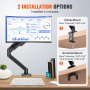 VEVOR Single Monitor Mount, Supports  13"-32"（330-813 mm）Screen, Fully Adjustable Gas Spring Monitor Arm, Hold up to 9.1 kg, Computer Monitor Stand Holder with C-Clamp/Grommet Mounting Base, VESA Mount Bracket