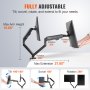VEVOR Dual Monitor Mount, Supports 13"-35"（330-889 mm）Screens, Fully Adjustable Gas Spring Monitor Arm, Holds up to 12 kg per Arm, Computer Stand Holder with C-Clamp/Grommet Mounting Base, VESA Mount Bracket