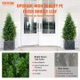 VEVOR Lot de 2 arbres topiaires artificiels en cèdre de 3 pi, fausse plante décorative UV pour l'intérieur et l'extérieur