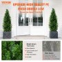 VEVOR 2-pakning 4' kunstig sedertre Topiary Tree Faux Plant UV-dekor inne/utendørs