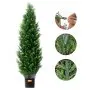 VEVOR 2 Pack 121.9 cm Artificial Cedar Topiary Tree Faux Plant UV Decor In/Outdoor