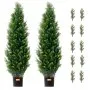 VEVOR 2 Pack 121.9 cm Artificial Cedar Topiary Tree Faux Plant UV Decor In/Outdoor