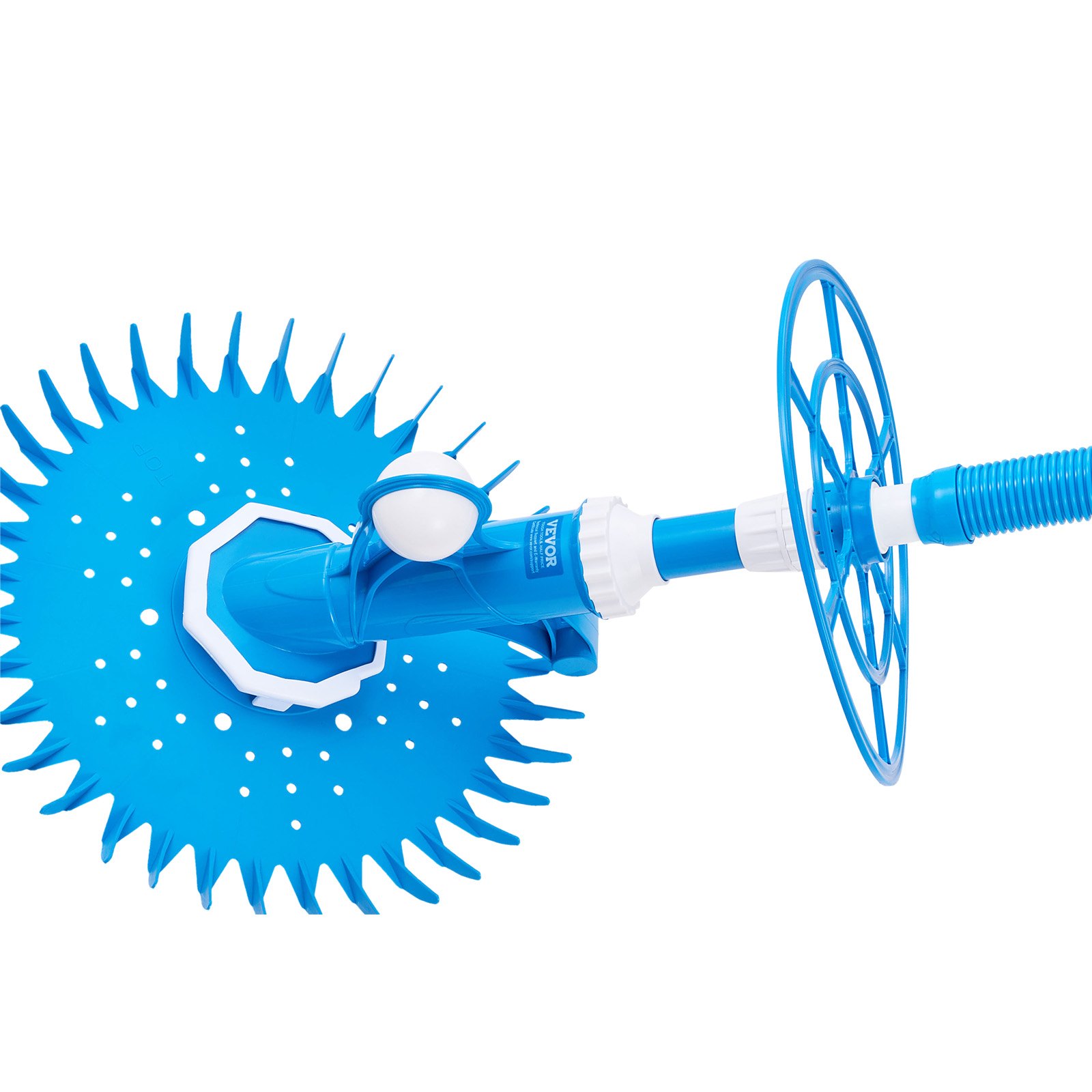 VEVOR Suction Pool Cleaner, Automatic Pool Vacuum Cleaner, Suction Side Automatic Pool Cleaner, Suction Vacuum Pool Sweeper with 12 Hoses, for In-ground and Above-ground Pool Up to 609.6 x 1066.8 cm